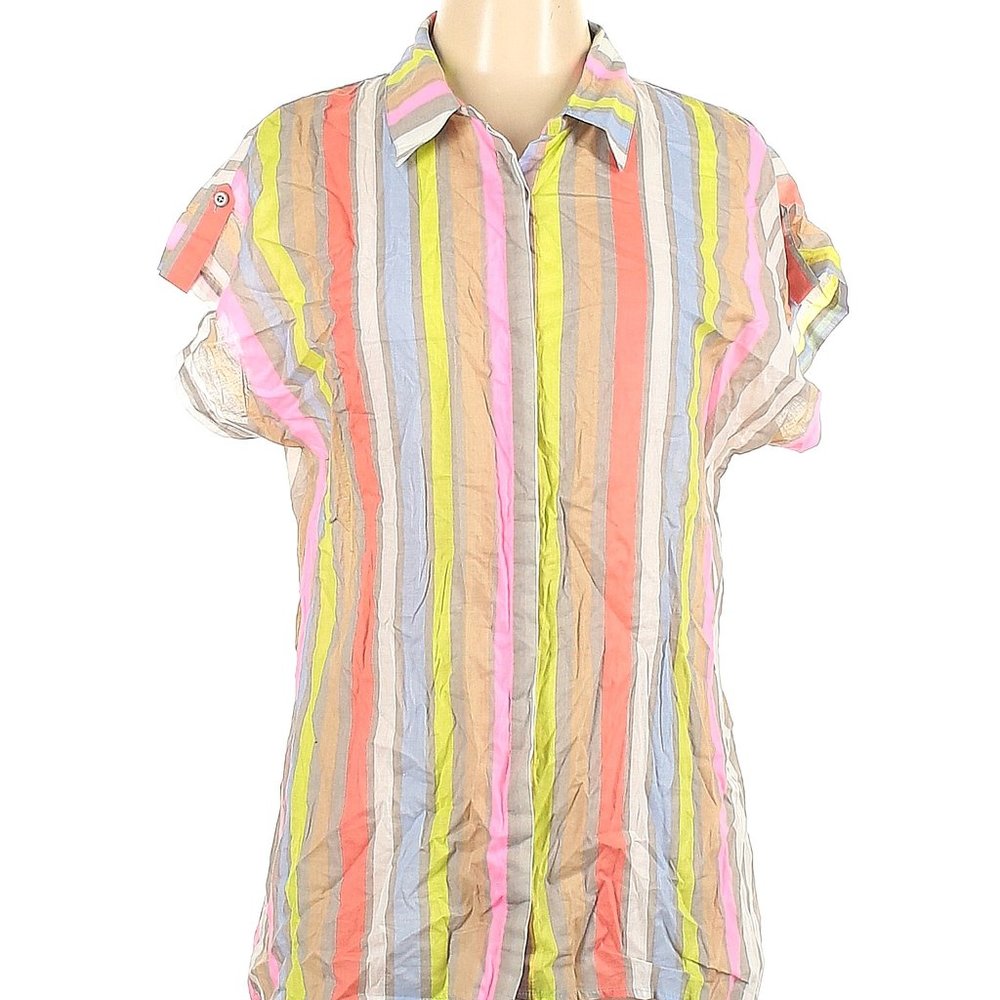 Kut from the Kloth Short Sleeve Blouse Size Large